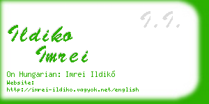 ildiko imrei business card